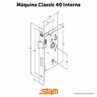 Fechadura Interna Stam Ix290 40mm Inox Polido Cromada Roseta