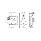 Fechadura Interna Trinco Rolete E Lingueta Inox Polido 45mm -