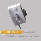 Fechadura Janela De Correr Blindex V/v Branco