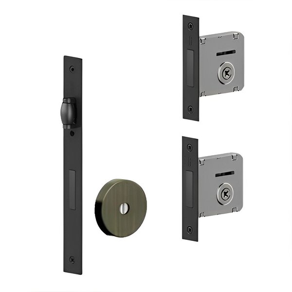 Fechadura Kit 821 Rolete Tetra Roseta Redonda Antique 3f