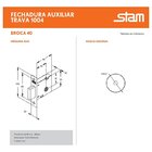 Fechadura Kit Rolete Stam 800 Cromada + Travas Tetra Pivotan