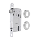 Fechadura La Fonte para Porta de Entrada Polido 55mm Aço Inox 892