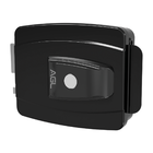 Fechadura Mini Agl 42mm Chave Simp 12v Externa Preta C Botão