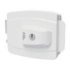 Fechadura Mini Agl Ajust Chave Simples Abert Inter Branco12v