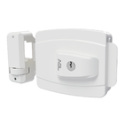 Fechadura Mini Agl Ajust Chave Simples Abert Inter Branco12v
