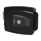 Fechadura Mini Agl Ajustável Simples 12v Externa Preta Agl