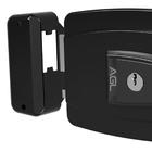 Fechadura Mini Agl Ajustável Simples 12v Externa Preta Agl