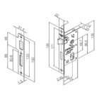 Fechadura Modena Externa 529-55pe Rq2 Ept Preto Textura 55mm