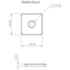Fechadura Onix Banheiro Roseta Escovado 55mm União Mundial