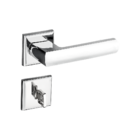 Fechadura Opera Banheiro Cromada Roseta Quadrada 55mm Pado