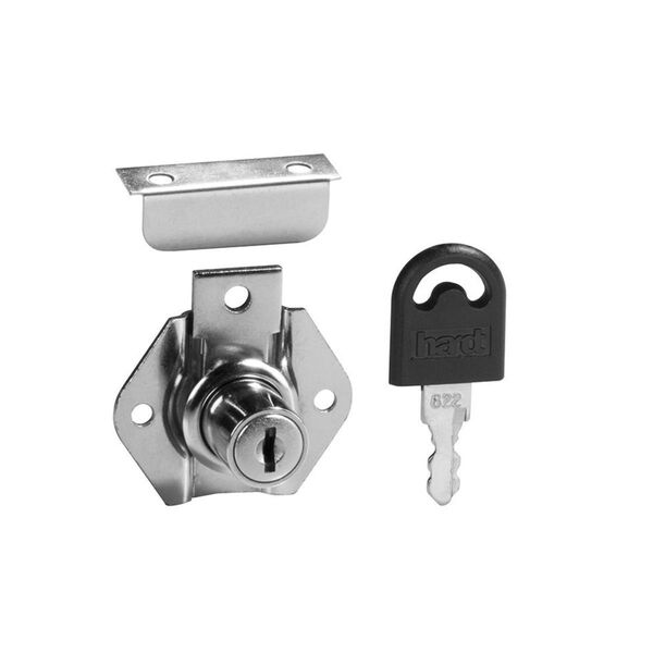 Fechadura P/ Gaveta Com Batente 17 X 31mm Niquelado Hardt