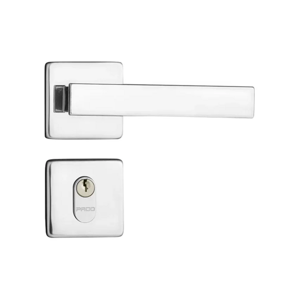 Fechadura Pado Concept Cromada 40mm 409 Roseta Quadrada Externa