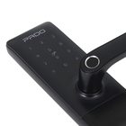 Fechadura Pado de Biometria Cartão Senha Chave Bluetooth e Wi-Fi FDE-300W Resistente à Água Preta de Embutir