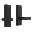 Fechadura Pado de Biometria Cartão Senha Chave Bluetooth e Wi-Fi FDE-300W Resistente à Água Preta de Embutir