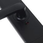 Fechadura Pado de Biometria Cartão Senha Chave Bluetooth e Wi-Fi FDE-600W Resistente à Água Preta de Embutir