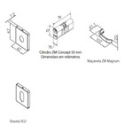Fechadura Pado Externa Concept 413 Cromado 40mm
