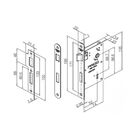 Fechadura Pado Maquina Avulsa Interna 55 Mm Chave Quarto Crom