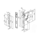 Fechadura Pado Maquina Avulsa Interna 55mm Preta Chave Gde