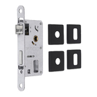 Fechadura Pado para Porta de Entrada Preto 40mm Chave Simples Quadra