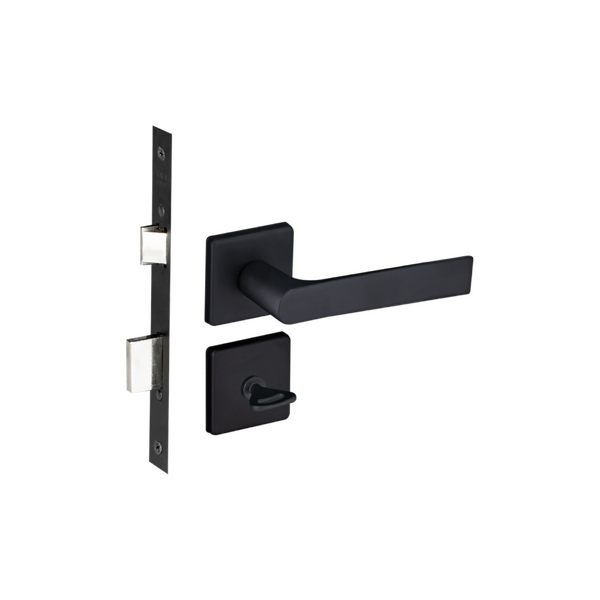 Fechadura para Porta do Banheiro Pado Concept 414 Preto 40mm Inox
