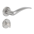 Fechadura Pado Simples para Porta do Banheiro Acetinado 40mm em Inox Concept 417