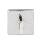 Fechadura Pado para Porta do Banheiro Cromado 40mm Chave Simples Quadra