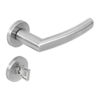 Fechadura Pado para Porta do Banheiro Escovado 55mm Chave Simples Luma