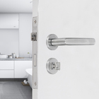 Fechadura Pado para Porta do Banheiro Escovado 55mm Chave Simples Luma