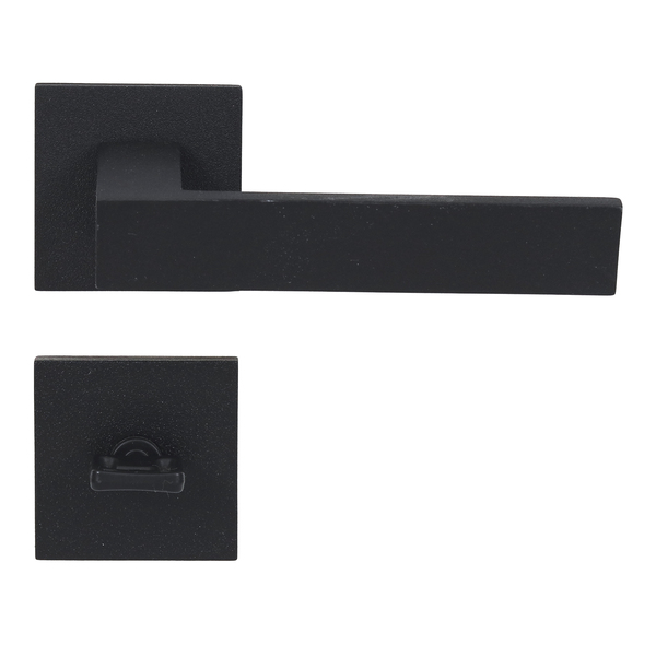 Fechadura Pado para Porta do Banheiro Preto 55mm Chave Simples Beethoven