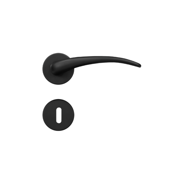 Fechadura Pado Simples para Porta Interna Preta 40mm em Inox Concept 417