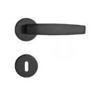 Fechadura Pado Simples para Porta Interna Preta 55mm Inox Premium Residence Vic