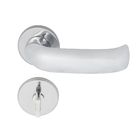 Fechadura Pado para Porta do Banheiro Cromado 40mm Chave Simples Contemporânea