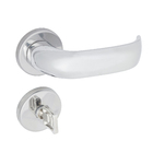 Fechadura Pado para Porta do Banheiro Cromado 40mm Chave Simples Contemporânea