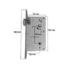 Fechadura Pado Rolete Externa - Quadrada - Reto