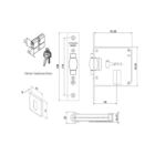 Fechadura Pado Rolete Externa - Quadrada - Reto