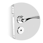 Fechadura Pallace Banheiro Roseta Redonda Cromada 55mm Soprano