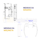 Fechadura Papaiz Banheiro Mz 950 Cromado