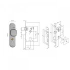 Fechadura Para Area Externa Stilo Bola Espelho Aluminio 40mm