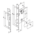Fechadura Para Banheiro Roseta 40mm Mgm Módena Alumínio