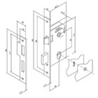 Fechadura Para Banheiro Roseta 40mm Mgm Módena Cromado