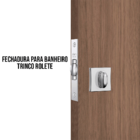 Fechadura Para Porta Banheiro Rolete Pivotante Cromado Stam