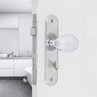 Fechadura para Porta de Banheiro Cromado 40mm Comum com Espelho Pado