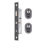 Fechadura para Portas de Correr 1/2 Cilindro Fumê Imab