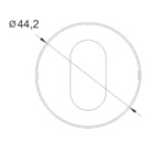 Fechadura Para Porta De Correr 950 Externa Roseta Redonda Pre