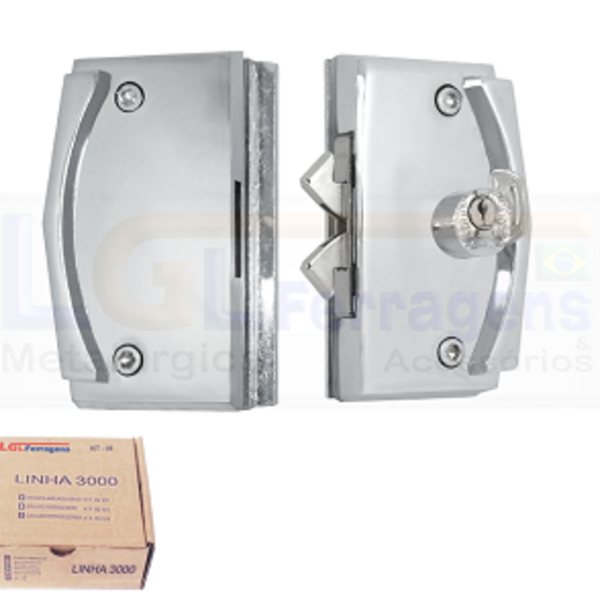 Fechadura Para Porta De Correr Blindex Vidro / Vidro Kit 9