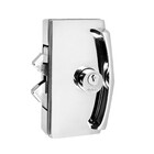 Fechadura para Porta de Correr Cromado 60mm Simples Vidro Arouca