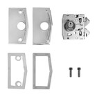 Fechadura para Porta de Correr Cromado 60mm Simples Vidro Arouca