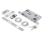 Fechadura para Porta de Entrada 55mm com Roseta Simples Acetinado G10 Ca Ros Imab