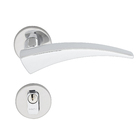 Fechadura com Roseta para Porta de Entrada 55mm Cromado Simples Esplendore Pado