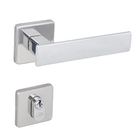 Fechadura para Porta de Entrada 55mm com Roseta Simples Cromado Metro LGH Imab